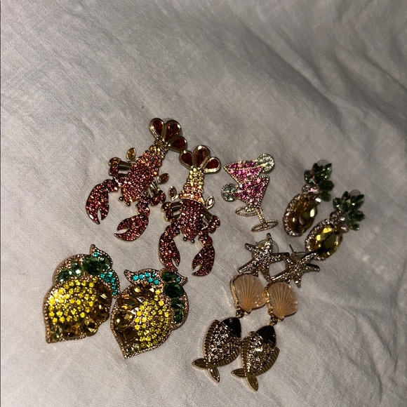 Summer inspire jewelry bundle under the sea theme Colorful Gemstone Earrings Set - Picture 3 of 7